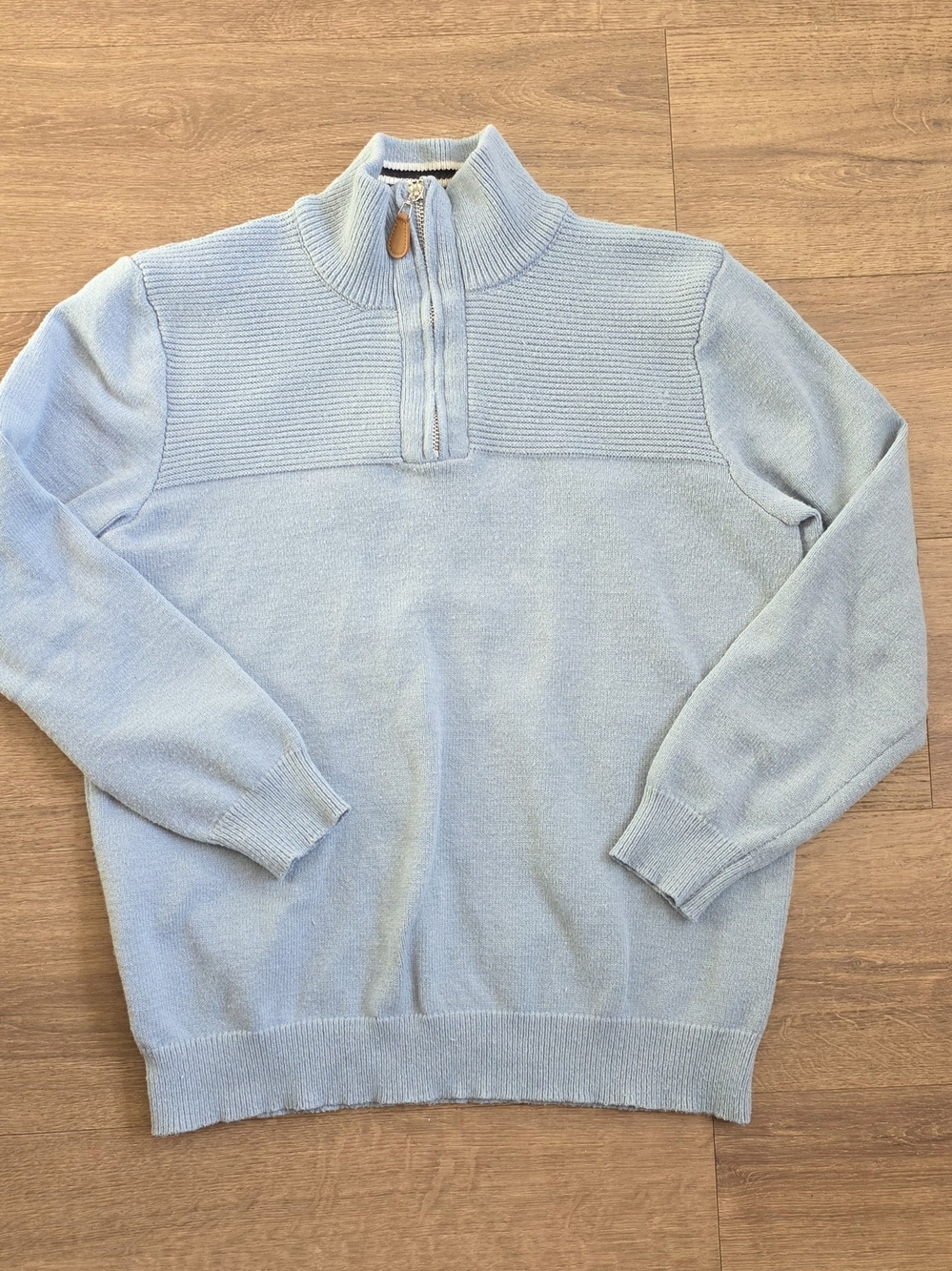 PJ Paul Jones Men’s Blue Quarter Zip Sweater Pullover Size M